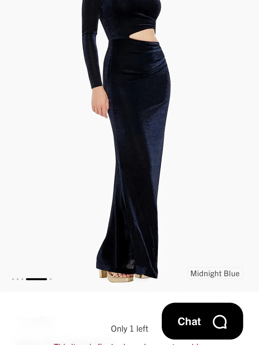Dress of population. Black shiny  Lame Maxi dress - Elegant waist cut out.